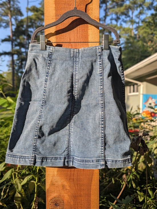 Free People Dresses & Skirts - Free People Light Blue Denim Panel Mini Skirt